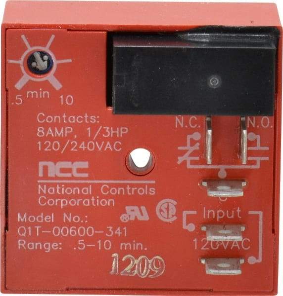 NCC - 5 Pin, SPDT Time Delay Relay - 8 at 250 VAC Resistive Load Contact Amp, 120 VAC, On Board Trimpot - Benchmark Tooling