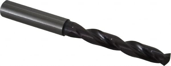 Guhring - 8.7mm 140° Solid Carbide Jobber Drill - FIREX Finish, Right Hand Cut, Spiral Flute, Straight Shank, 103mm OAL, SU Point - Benchmark Tooling