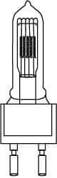 Philips - 1,000 Watt, 120 Volt, Halogen Miniature & Specialty T7 Lamp - Medium Bi-Pin Base, 750 to 1599 Equivalent Range, Neutral (3,000 to 3,699), 5-1/2" OAL - Benchmark Tooling