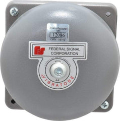 Federal Signal Corp - 4" Diam, 120 Volt Bell - 0.08 Amps, 98 Decibles at 10', Vibrating - Benchmark Tooling