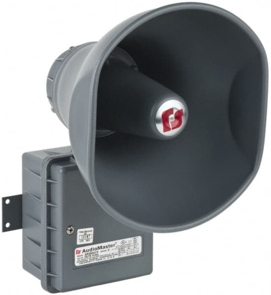 Federal Signal Corp - 15 Max Watt, Oval Aluminum Hazardous Location Horn and Speaker - 8-1/4 Inch Deep, Includes 25, 70 Volt Transformer - Benchmark Tooling