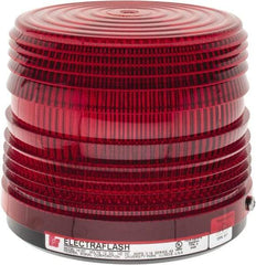 Federal Signal Corp - 12 VDC, 3R NEMA Rated, Strobe Tube, Red, Strobe Light - 80 Flashes per min, 5-1/2 Inch Diameter, 5-1/16 Inch High, IP66 Ingress Rating, Surface Mount - Benchmark Tooling