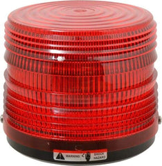 Federal Signal Corp - 24 VDC, 3R NEMA Rated, Strobe Tube, Red, Strobe Light - 80 Flashes per min, 5-1/2 Inch Diameter, 5-1/16 Inch High, IP66 Ingress Rating, Surface Mount - Benchmark Tooling