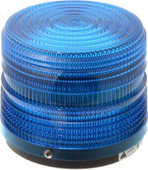 Federal Signal Corp - 24 VDC, 3R NEMA Rated, Strobe Tube, Blue, Strobe Light - 80 Flashes per min, 5-1/2 Inch Diameter, 5-1/16 Inch High, IP66 Ingress Rating, Surface Mount - Benchmark Tooling