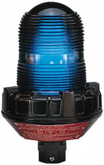 Federal Signal Corp - 4X NEMA Rated, 120 VAC, 1.75 Amp, 100 Watt, Rotating Beacon Incandescent Light - 1 Inch Mounted Size x Pipe Mounted, Surface Mounted, 11-3/8 Inch High, 9-1/8 Inch Diameter, 60 Flashes per min, Includes Lamp - Benchmark Tooling