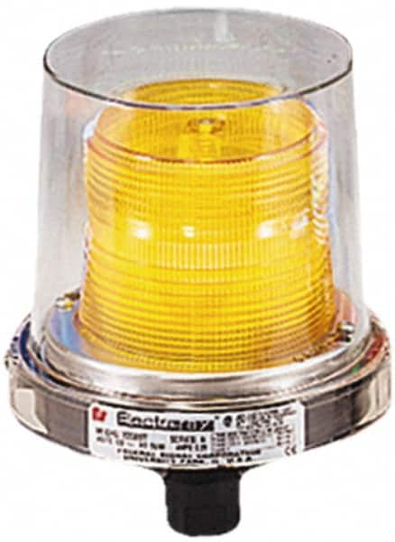 Federal Signal Corp - 120 VAC, 4X NEMA Rated, Strobe Tube, Blue, Strobe Light - 80 Flashes per min, 1/2 Inch Pipe, 5-1/2 Inch Diameter, 7-1/4 Inch High, IP66 Ingress Rating, Pipe Mount - Benchmark Tooling