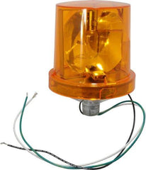 Federal Signal Corp - 4X NEMA Rated, 120 VAC, 0.22 Amp, 25 Watt, Rotating Beacon Incandescent Light - 1/2 Inch Mounted Size x Pipe Mounted, 7-1/4 Inch High, 5-1/2 Inch Diameter, 90 Flashes per min, Includes Lamp - Benchmark Tooling