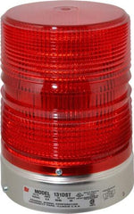 Federal Signal Corp - 120 VAC, 3R NEMA Rated, Strobe Tube, Red, Double Flash Strobe Light - 80 Flashes per min, 1/2 Inch Pipe, 5-11/16 Inch Diameter, 8-1/2 Inch High, IP45 Ingress Rating, Pipe Mount - Benchmark Tooling