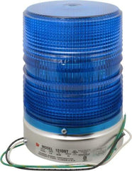 Federal Signal Corp - 120 VAC, 3R NEMA Rated, Strobe Tube, Blue, Double Flash Strobe Light - 80 Flashes per min, 1/2 Inch Pipe, 5-11/16 Inch Diameter, 8-1/2 Inch High, IP45 Ingress Rating, Pipe Mount - Benchmark Tooling