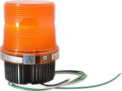 Federal Signal Corp - 120 VAC, 4X NEMA Rated, Strobe Tube, Amber, Single Flash Strobe Light - 90 Flashes per min, 1/2 Inch Pipe, 3-15/16 Inch Diameter, 5-1/4 Inch High, IP66 Ingress Rating, Pipe Mount, Surface Mount - Benchmark Tooling