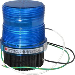 Federal Signal Corp - 120 VAC, 4X NEMA Rated, Strobe Tube, Blue, Single Flash Strobe Light - 90 Flashes per min, 1/2 Inch Pipe, 3-15/16 Inch Diameter, 5-1/4 Inch High, IP66 Ingress Rating, Pipe Mount, Surface Mount - Benchmark Tooling