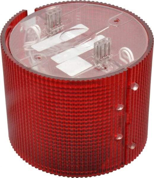 Federal Signal Corp - Incandescent Lamp, Red, Flashing and Steady, Stackable Tower Light Module - 24 VDC, 0.76 Amp, 1 NEMA Rated, Base Mount - Benchmark Tooling