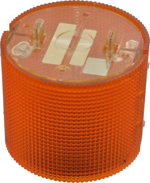 Federal Signal Corp - Incandescent Lamp, Amber, Flashing and Steady, Stackable Tower Light Module - 120 VAC, 0.13 Amp, 1 NEMA Rated, Base Mount - Benchmark Tooling