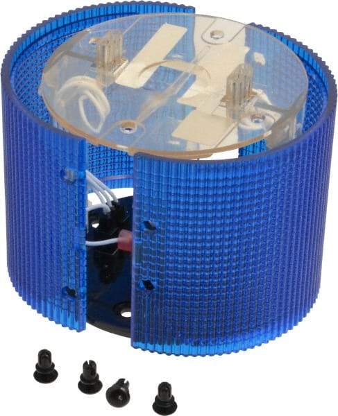 Federal Signal Corp - Incandescent Lamp, Blue, Flashing and Steady, Stackable Tower Light Module - 120 VAC, 0.13 Amp, 1 NEMA Rated, Base Mount - Benchmark Tooling