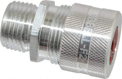 Hubbell Wiring Device-Kellems - 4.7 to 6.3mm Capacity, Liquidtight, Straight Strain Relief Cord Grip - 1/2 NPT Thread, Aluminum - Benchmark Tooling