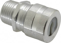 Hubbell Wiring Device-Kellems - 6.3 to 9.7mm Capacity, Liquidtight, Straight Strain Relief Cord Grip - 1/2 NPT Thread, Aluminum - Benchmark Tooling