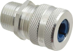 Hubbell Wiring Device-Kellems - 9.7 to 12.7mm Capacity, Liquidtight, Straight Strain Relief Cord Grip - 1/2 NPT Thread, Aluminum - Benchmark Tooling