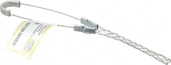 Hubbell Wiring Device-Kellems - 0.24 to 0.32 Inch Cable Diameter, Galvanized Steel, Single Loop Support Grip - 6-1/2 Inch Long, 350 Lb. Breaking Strength, 3-1/2 Inch Mesh Length - Benchmark Tooling