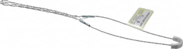 Hubbell Wiring Device-Kellems - 0.43 to 0.56 Inch Cable Diameter, Galvanized Steel, Single Loop Support Grip - 10-3/4 Inch Long, 550 Lb. Breaking Strength, 4-3/4 Inch Mesh Length - Benchmark Tooling