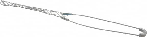 Hubbell Wiring Device-Kellems - 0.56 to 0.73 Inch Cable Diameter, Galvanized Steel, Single Loop Support Grip - 13 Inch Long, 1,000 Lb. Breaking Strength, 6 Inch Mesh Length - Benchmark Tooling