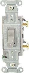 Hubbell Wiring Device-Kellems - 1 Pole, 120 to 277 VAC, 15 Amp, Commercial Grade, Toggle, Wall and Dimmer Light Switch - 4-1/16 Inch High - Benchmark Tooling