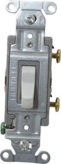 Hubbell Wiring Device-Kellems - 1 Pole, 120 to 277 VAC, 20 Amp, Commercial Grade, Toggle, Wall and Dimmer Light Switch - 4-1/16 Inch High - Benchmark Tooling