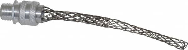 Hubbell Wiring Device-Kellems - 12.7 to 16mm Capacity, Liquidtight, Straight Strain Relief Cord Grip - 1/2 NPT Thread, 6" Long, Aluminum - Benchmark Tooling