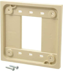 Hubbell Wiring Device-Kellems - Ivory Adapter Plate - For Use With 1-and 2-Gang Device Boxes - Benchmark Tooling