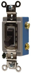 Hubbell Wiring Device-Kellems - 3 Pole, 120 to 277 VAC, 30 Amp, Industrial Grade, Toggle, Wall and Dimmer Light Switch - 1-5/16 Inch Wide x 4-1/16 Inch High - Benchmark Tooling