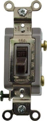 Hubbell Wiring Device-Kellems - 1 Pole, 120 to 277 VAC, 15 Amp, Industrial Grade Toggle, Wall and Dimmer Light Switch - 1-5/16 Inch Wide x 4-1/16 Inch High - Benchmark Tooling