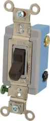 Hubbell Wiring Device-Kellems - 3 Pole, 120 to 277 VAC, 15 Amp, Industrial Toggle, Wall and Dimmer Light Switch - 1-5/16 Inch Wide x 4-1/16 Inch High - Benchmark Tooling