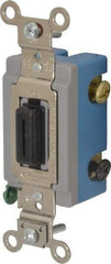 Hubbell Wiring Device-Kellems - 3 Pole, 120 to 277 VAC, 15 Amp, Industrial Grade, Key Lock, Wall and Dimmer Light Switch - 1-5/16 Inch Wide x 4-1/16 Inch High - Benchmark Tooling