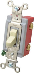 Hubbell Wiring Device-Kellems - 1 Pole, 120 to 277 VAC, 20 Amp, Industrial Grade, Toggle, Wall and Dimmer Light Switch - 1-5/16 Inch Wide x 4-1/16 Inch High - Benchmark Tooling