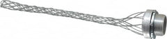 Hubbell Wiring Device-Kellems - 13.7 to 18.5mm Capacity, Dust-tight, Straight Strain Relief Cord Grip - 3/4 NPT Thread, 6-1/2" Long, Aluminum - Benchmark Tooling