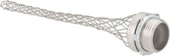 Hubbell Wiring Device-Kellems - 1.85 to 2.46mm Capacity, Dust-tight, Straight Strain Relief Cord Grip - 1 NPT Thread, 7" Long, Aluminum - Benchmark Tooling