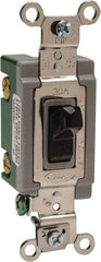 Hubbell Wiring Device-Kellems - 2 Pole, 120 to 277 VAC, 30 Amp, Industrial Grade, Toggle, Wall and Dimmer Light Switch - 1-5/16 Inch Wide x 4-1/16 Inch High - Benchmark Tooling