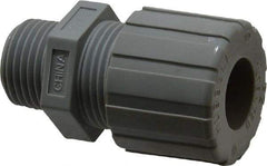 Hubbell Wiring Device-Kellems - 4.7 to 6.3mm Capacity, Liquidtight, Straight Strain Relief Cord Grip - 1/2 NPT Thread, Nylon - Benchmark Tooling