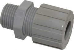 Hubbell Wiring Device-Kellems - 9.7 to 12.7mm Capacity, Liquidtight, Straight Strain Relief Cord Grip - 1/2 NPT Thread, Nylon - Benchmark Tooling