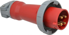 Hubbell Wiring Device-Kellems - Pin & Sleeve Plugs & Connectors; Connector Type: Plug ; Pin Configuration: 4 ; Number of Poles: 3 ; Amperage: 30 ; Voltage: 480 VAC ; Maximum Cord Grip Diameter (mm): 31.80 - Exact Industrial Supply