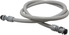 Hubbell Wiring Device-Kellems - 1/2" Trade Size, 6' Long, Flexible Liquidtight Conduit - PVC, 21.8mm ID, Gray - Benchmark Tooling