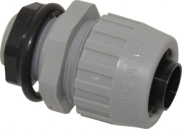 Hubbell Wiring Device-Kellems - 1/2" Trade, Thermoplastic Push In Straight Liquidtight Conduit Connector - Noninsulated - Benchmark Tooling