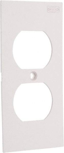 Hubbell Wiring Device-Kellems - Rectangular Raceway Plate - White, For Use with Hubbell BT3BC5 Three Channel, MediaTrak, Nonmetallic PlugTrak, PB2, PB3, PDB12, PS3, PT12, PW1 Series Raceways - Benchmark Tooling