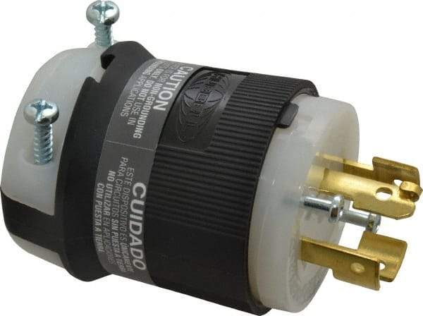 Hubbell Wiring Device-Kellems - 120/208 VAC, 20 Amp, NonNEMA Configuration, Industrial Grade, Ungrounded Plug - 3 Phase, 4 Poles, IP20, 0.35 to 1.15 Inch Cord Diameter - Benchmark Tooling