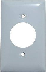 Hubbell Wiring Device-Kellems - 1 Gang, 4-1/2 Inch Long x 2.78 Inch Wide, Standard Outlet Wall Plate - Single Outlet, Metallic, Stainless Steel - Benchmark Tooling