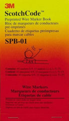 3M - 540 Label, 1.37 Inch Long x 0.22 Inch Wide x 1/4mm Thick, Alphanumeric Vinyl Film Book - Black Legend, White Background, 39.2 to 100.4°F, Self Adhesive - Benchmark Tooling