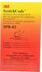 3M - 450 Label, 1.37 Inch Long x 0.22 Inch Wide x 1/4mm Thick, Alphanumeric Vinyl Film Book - Black Legend, White Background, 39.2 to 100.4°F, Self Adhesive - Benchmark Tooling