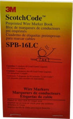 3M - 450 Label, 1.37 Inch Long x 0.22 Inch Wide x 1/4mm Thick, Alphanumeric, Electrical Vinyl Film Book - Black Legend, White Background, 39.2 to 100.4°F, Self Adhesive - Benchmark Tooling