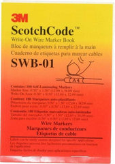 3M - 180 Label, 1/2 Inch Long x 1-1/2 Inch Wide, Write On Book - White Background, Self Laminated - Benchmark Tooling