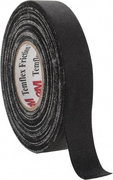 3M - 3/4" x 60', Black Cotton Cloth Electrical Tape - Series 1755, 13 mil Thick, 48 Lb./Inch Tensile Strength - Benchmark Tooling