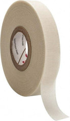 3M - 1/2" x 66', White Glass Cloth Electrical Tape - Series 69, 7 mil Thick, 180 Lb./Inch Tensile Strength - Benchmark Tooling